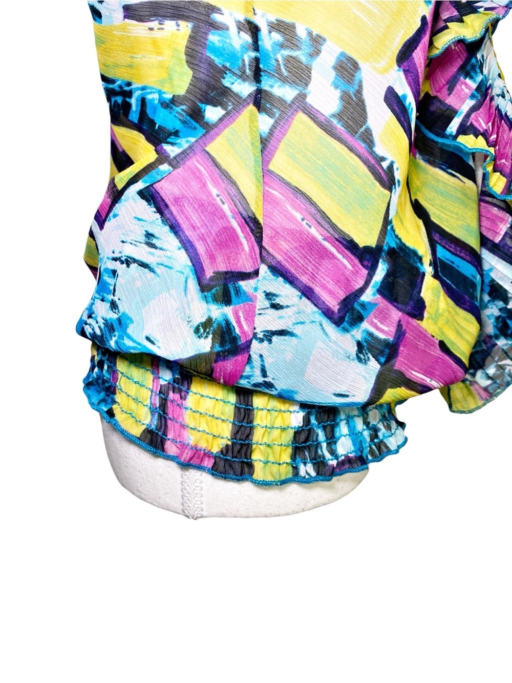 Banana Monkey Y2K Abstract Ruffle
Halter Top - Picture 5 of 15
